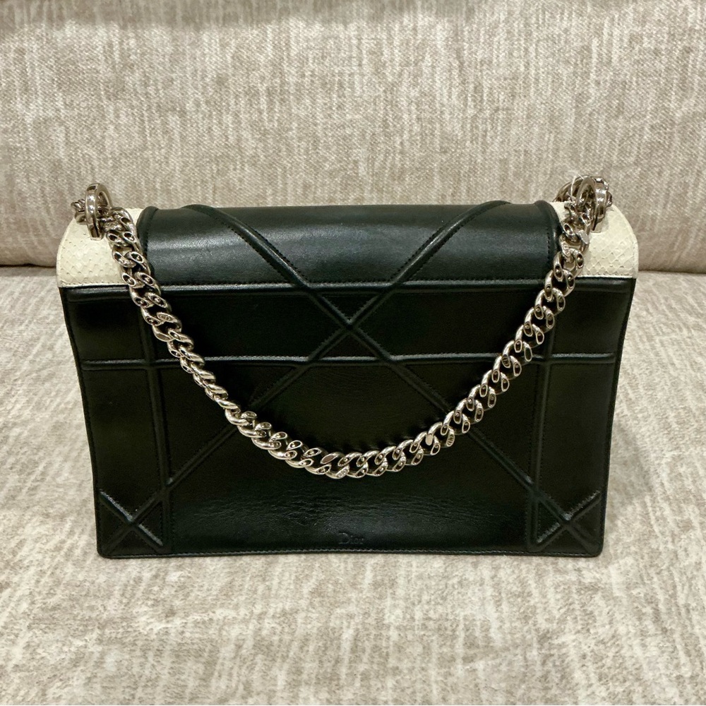✨💎RARE💎✨PYTHON DIOR DIORAMA MEDIUM BAG W/ DUSTY & GIFT. - Picture 12 of 14